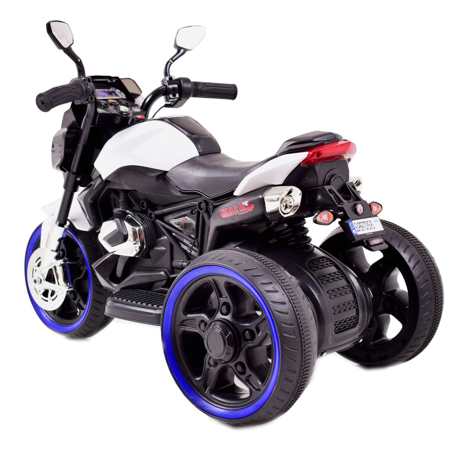 MOTOR MOTO 3 KOŁOWY, ŚWIECĄCE KOŁA, GAZ W MANETCE/BH818 - obrazek 3