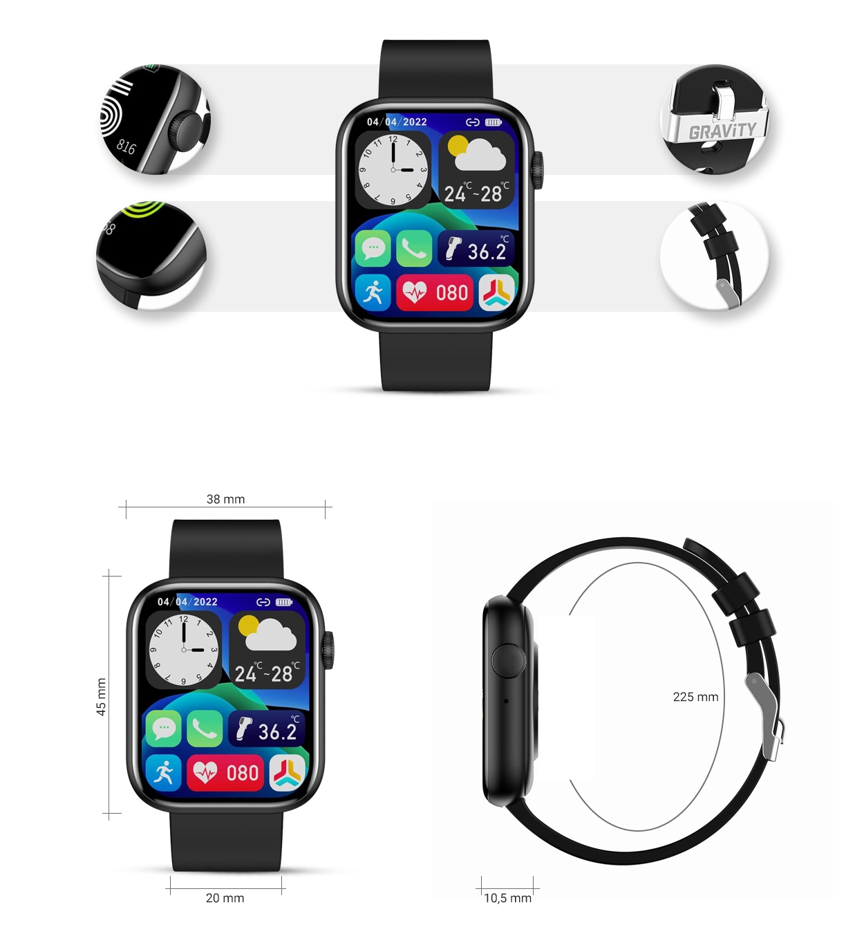 Smartwatch Damski Gravity GT3-3 - obrazek 7