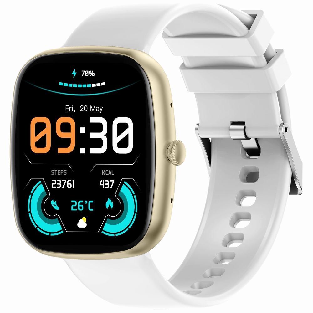 Smartwatch Damski GRAVITY GT18-8 Beżowy Pasek Silikonowy + Biały Pasek - obrazek 4