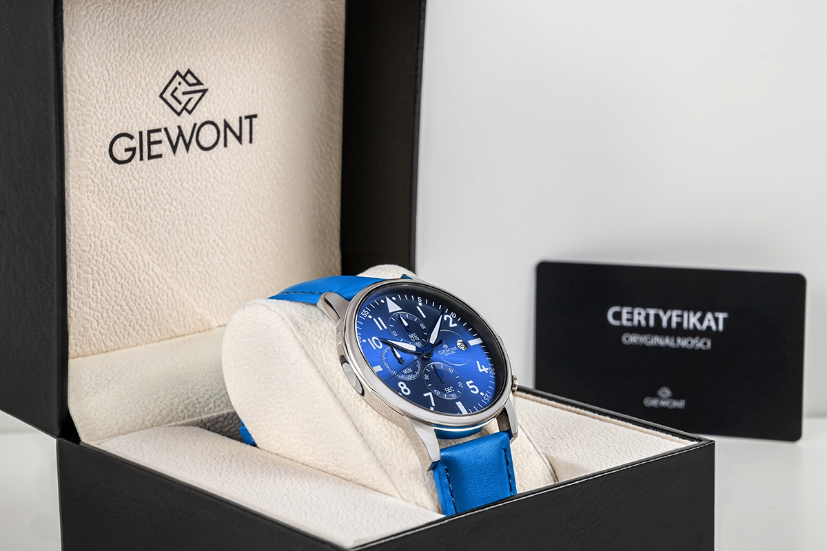 Zegarek Męski Giewont Chronograph Sapphire Niebieski GW5630-A5 - obrazek 7