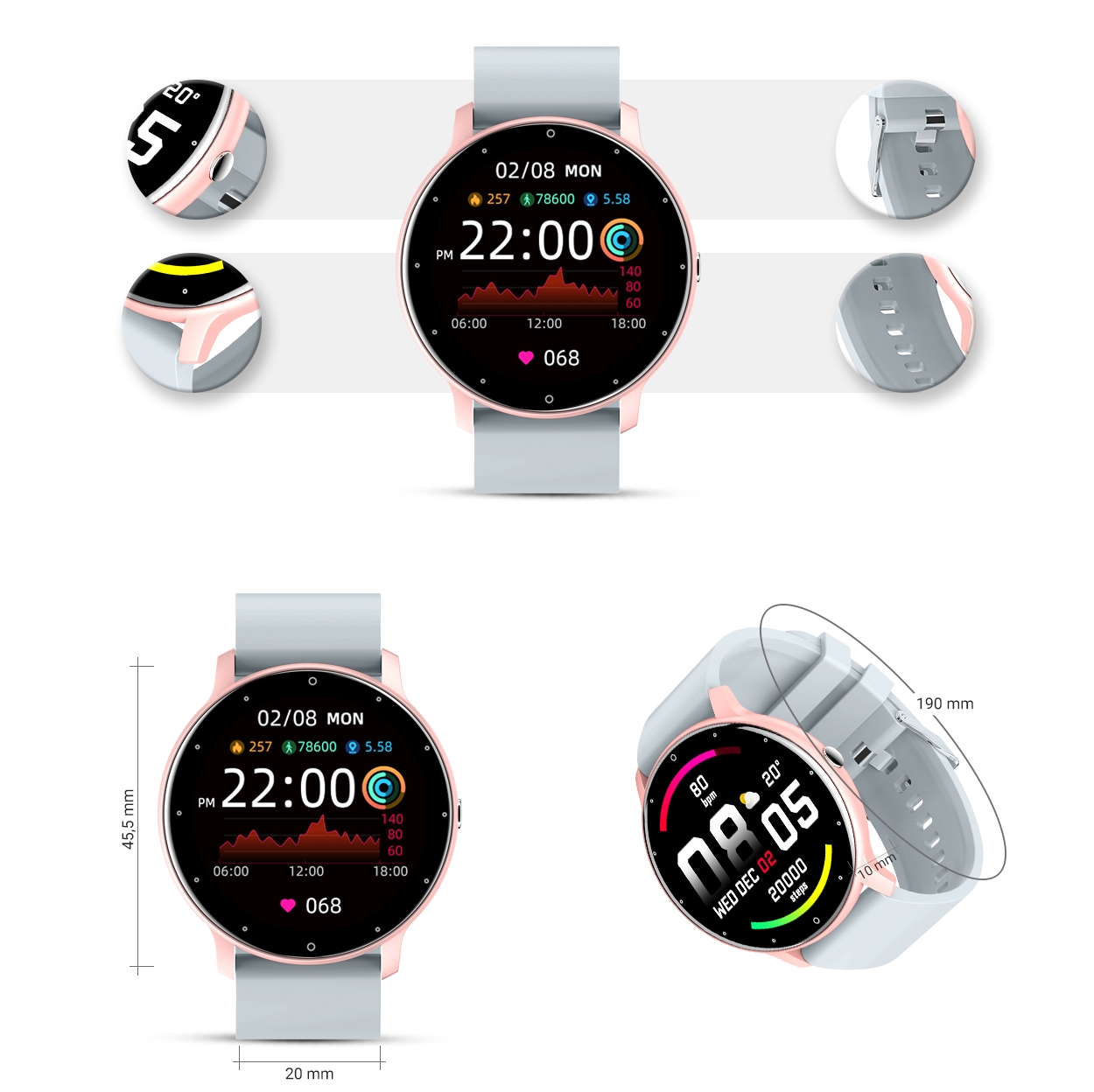 Smartwatch Damski Gravity GT1-8 - obrazek 8