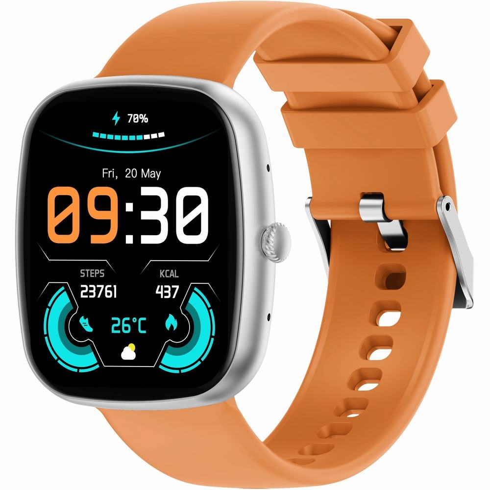 Smartwatch Męski GRAVITY GT18-4 Pomarańczowy Pasek Silikonowy + Czarny Pasek - obrazek 5