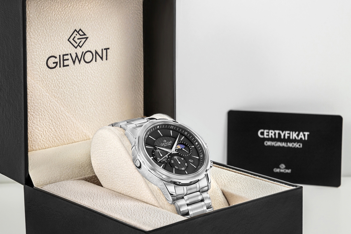 Zegarek Męski Giewont Chronograph Sapphire Srebrny GW9460-B2 - obrazek 7