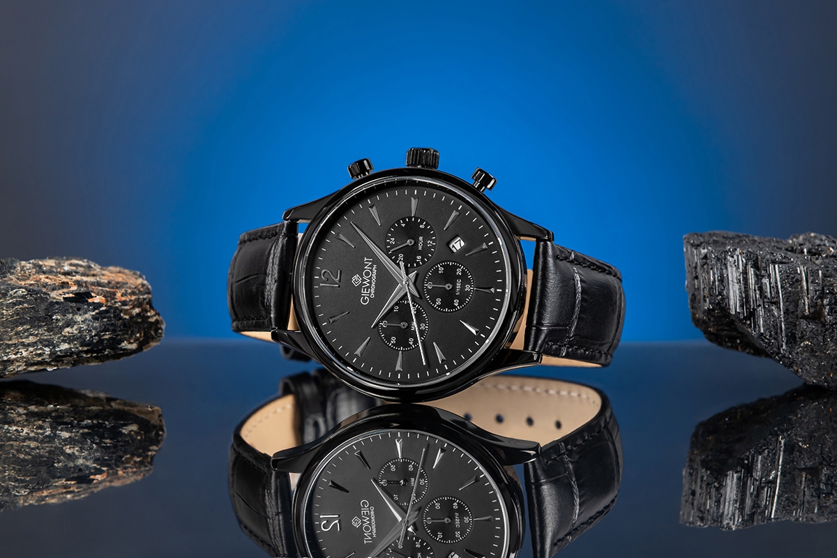 Zegarek Męski Giewont Chronograph Sapphire Czarny GW6310-A1 - obrazek 5