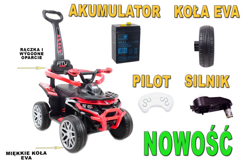 QUAD NA AKUMULATOR, JEŹDZIK, ODPYCHACZ, PCHACZ - POJAZD WIELOF. PILOT/APLIKACJA /915 - obrazek 6