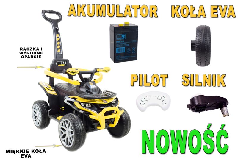 QUAD NA AKUMULATOR, JEŹDZIK, ODPYCHACZ, PCHACZ - POJAZD WIELOF. PILOT/APLIKACJA /915 - obrazek 20