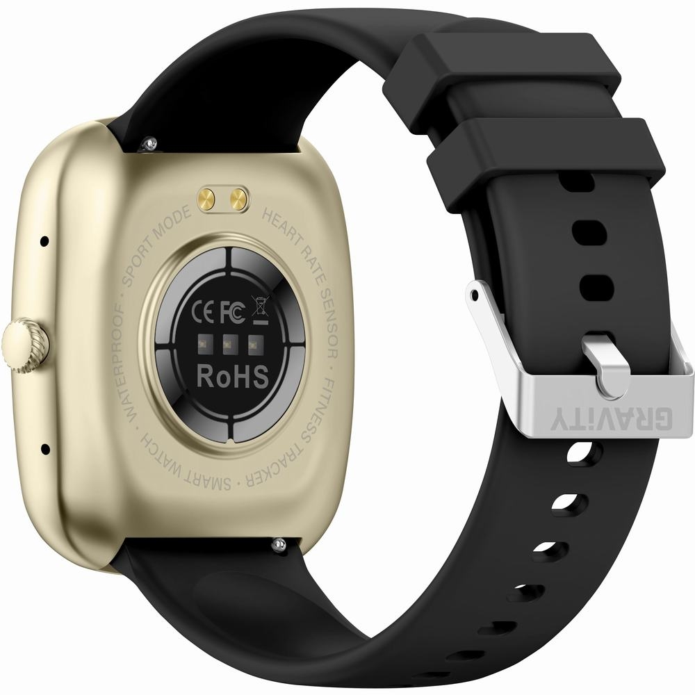 Smartwatch Damski GRAVITY GT18-7 Beżowy Pasek Silikonowy + Czarny Pasek - obrazek 8