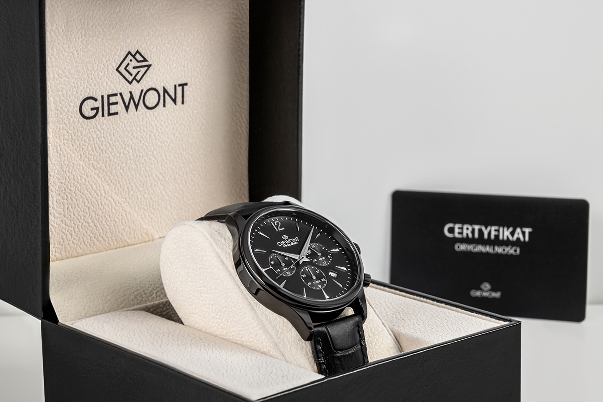 Zegarek Męski Giewont Chronograph Sapphire Czarny GW6310-A1 - obrazek 7