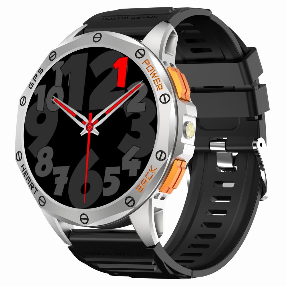 Smartwatch Męski GRAVITY GPS GT24-4 Czarny Pasek Silikonowy + Pomarańczowy Pasek Silikonowy - obrazek 5