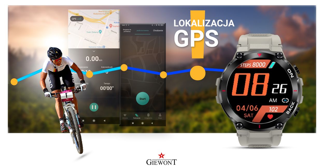 Smartwatch GIEWONT Pionier GPS GW460-3 - Light Stone - obrazek 5