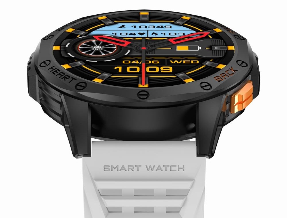 Smartwatch Męski GRAVITY GPS GT24-2 Czarny Pasek Silikonowy + Biały Pasek Silikonowy - obrazek 7