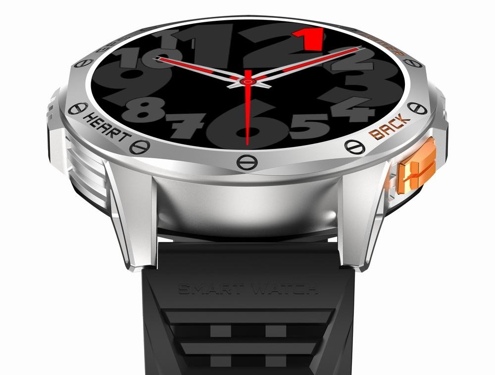 Smartwatch Męski GRAVITY GPS GT24-4 Czarny Pasek Silikonowy + Pomarańczowy Pasek Silikonowy - obrazek 7