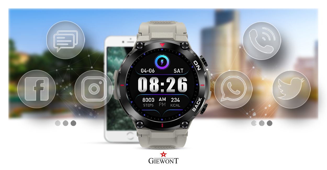 Smartwatch GIEWONT Pionier GPS GW460-3 - Light Stone - obrazek 7