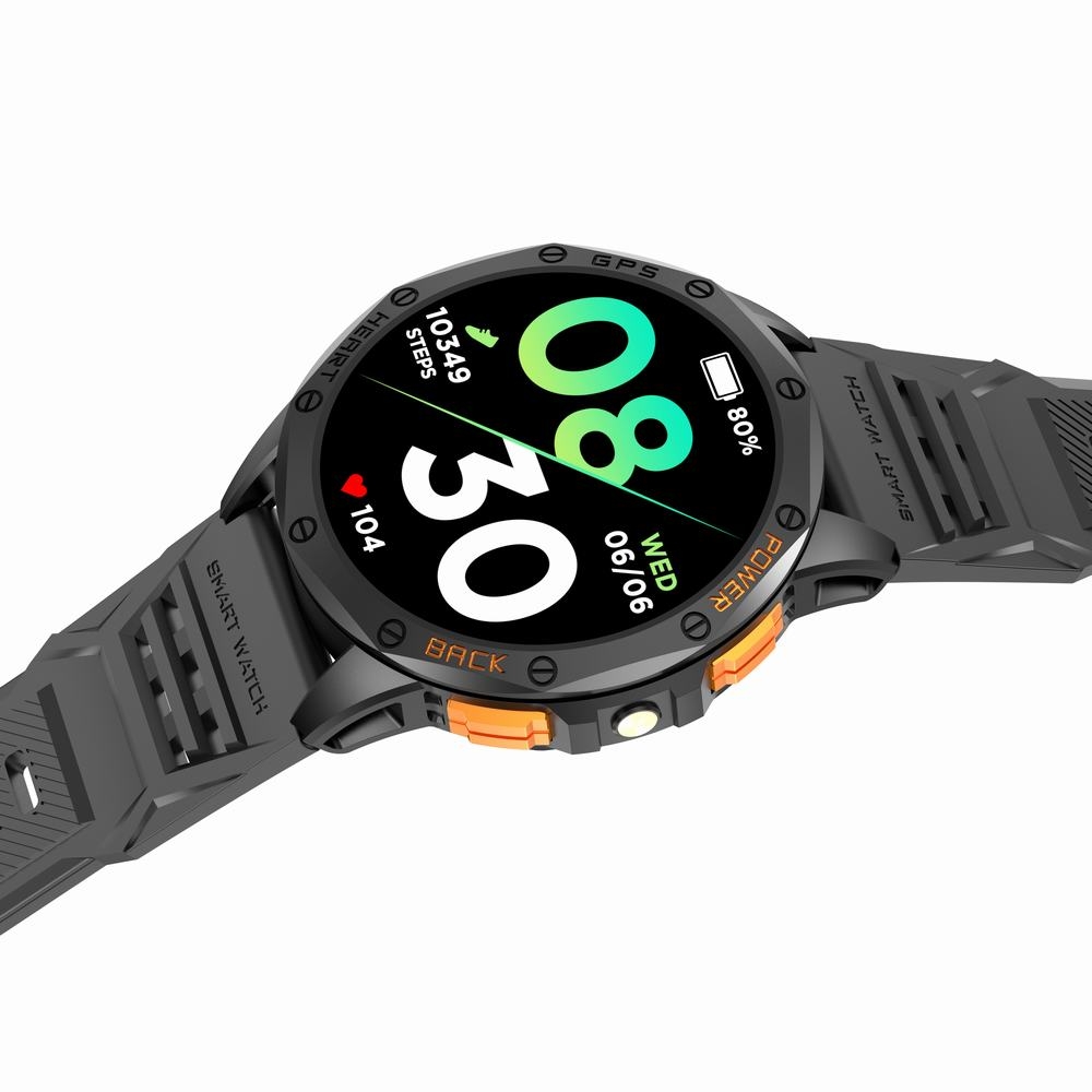 Smartwatch Męski GRAVITY GPS GT24-2 Czarny Pasek Silikonowy + Biały Pasek Silikonowy - obrazek 8
