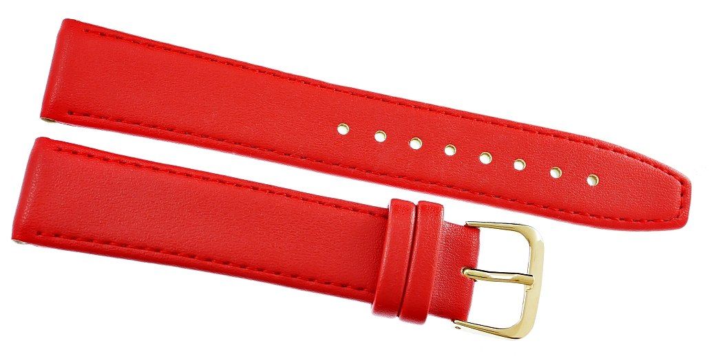 Pasek do zegarka CLASSIC - skóra 20 mm 4999-20XXL-4Z Czerwony - obrazek 3
