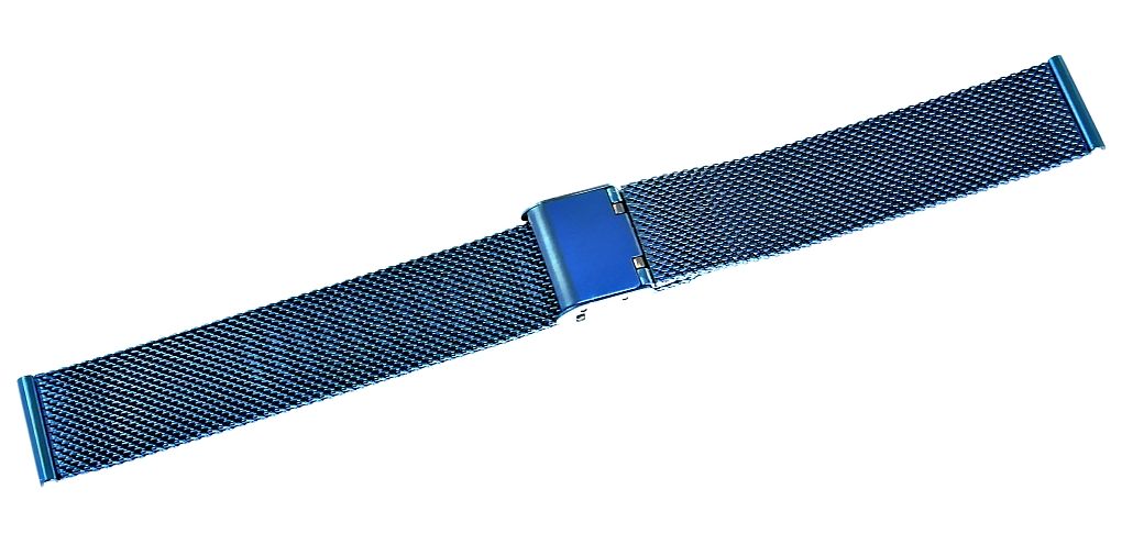 Bransoleta IPBL Niebieska Mesh 18 mm JK18BL - obrazek 3