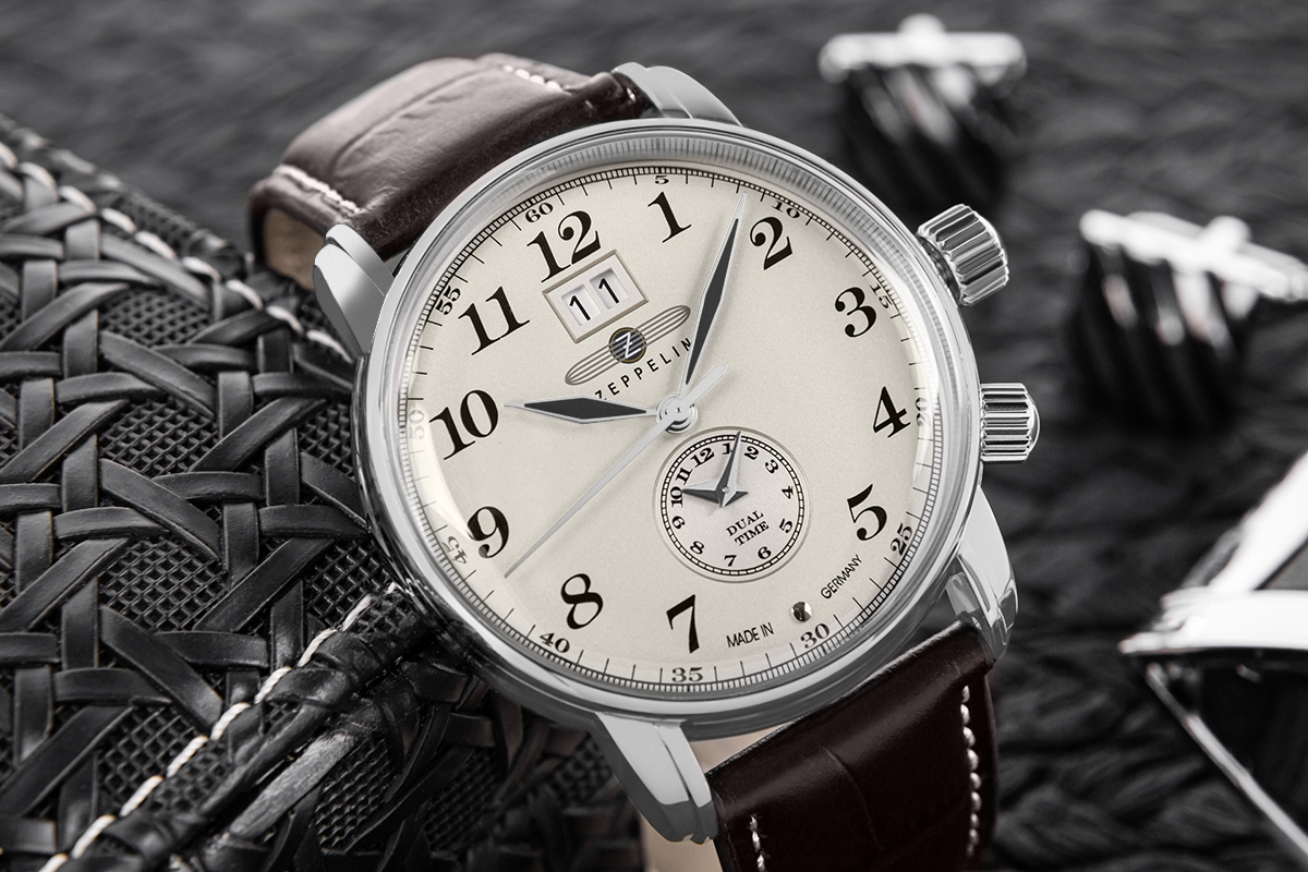 Zegarek Męski ZEPPELIN LZ127 Graf Zeppelin GMT 7642-5 + BOX - obrazek 3