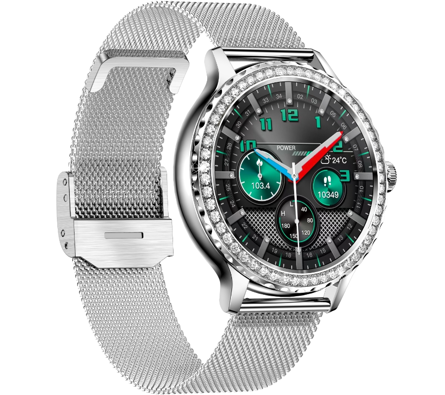 Smartwatch Damski Rubicon RNCF19-1 Silver Bransoleta + Pasek - obrazek 5
