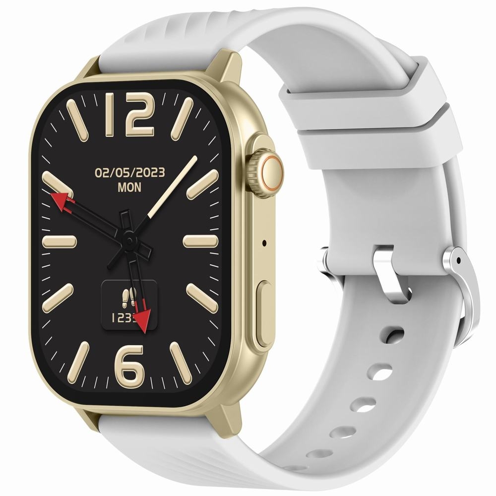 Smartwatch Damski GRAVITY GT15-10 Biały Pasek Silikonowy + Złota Bransoleta - obrazek 3