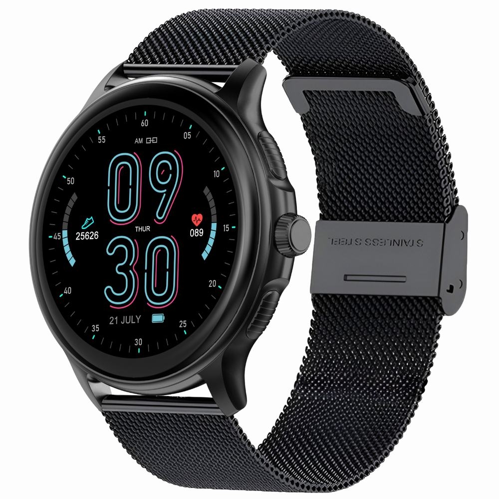 Smartwatch Damski GRAVITY GT12-1 Czarny Pasek Silikonowy + Czarna Bransoleta - obrazek 3