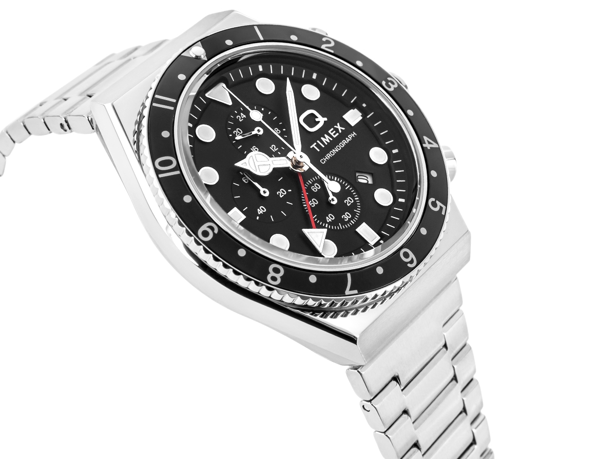 Zegarek Męski TIMEX Q Timex 3-Time Zone Chronograph TW2V69800 + BOX - obrazek 3