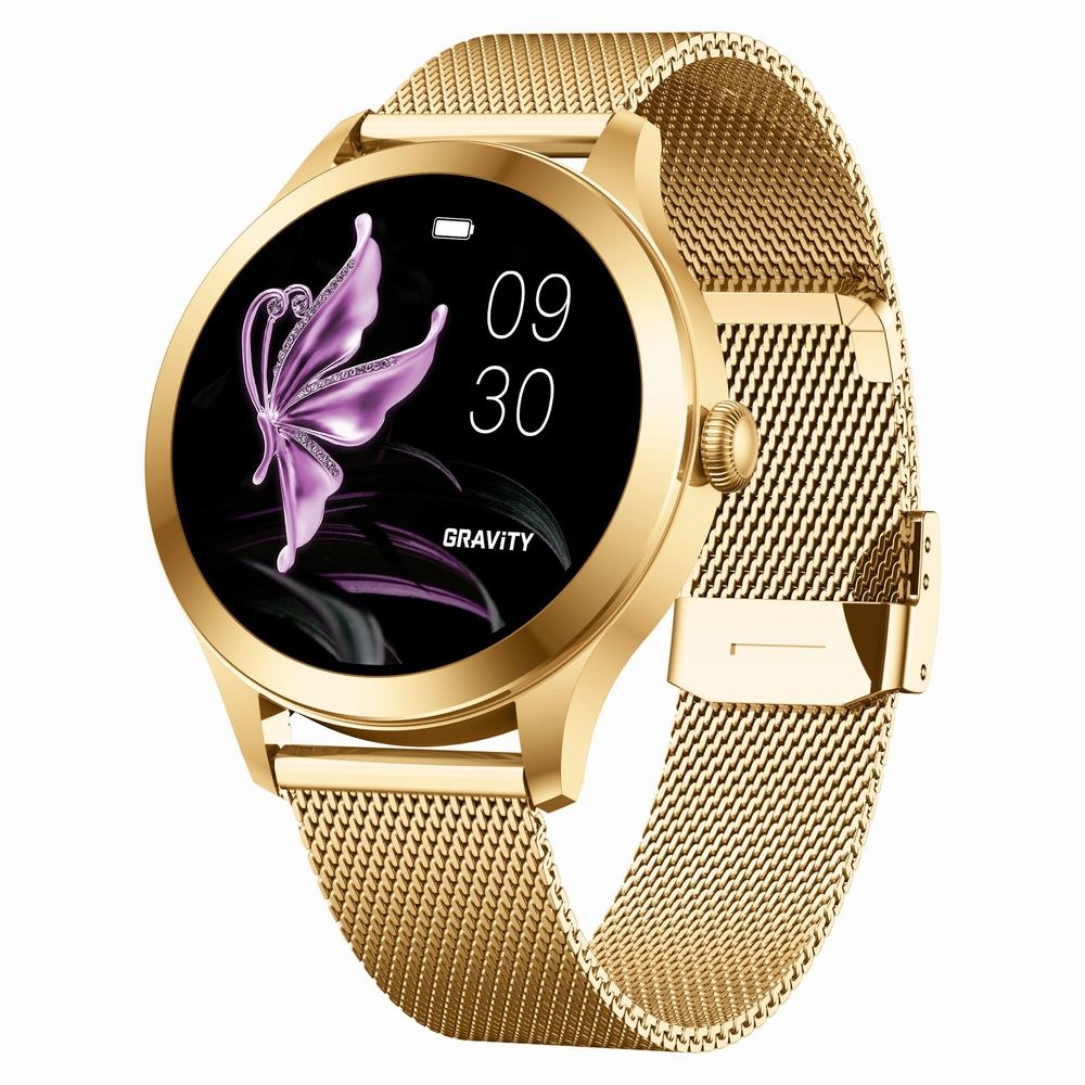 Smartwatch Gravity Różowo Złoty 2 Paski GT25-1 PRO - obrazek 3