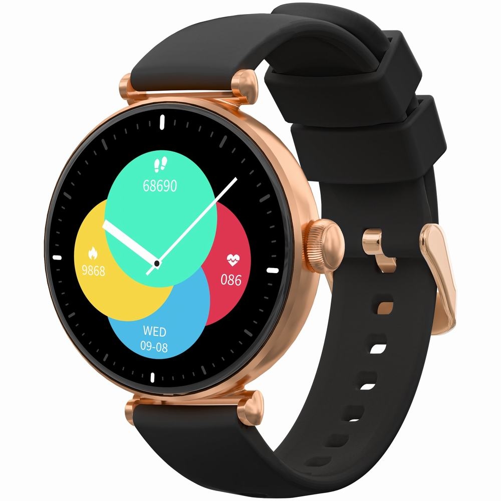Smartwatch Gravity Różowe Złoto Czarny 2 Paski GT26-3 - obrazek 2
