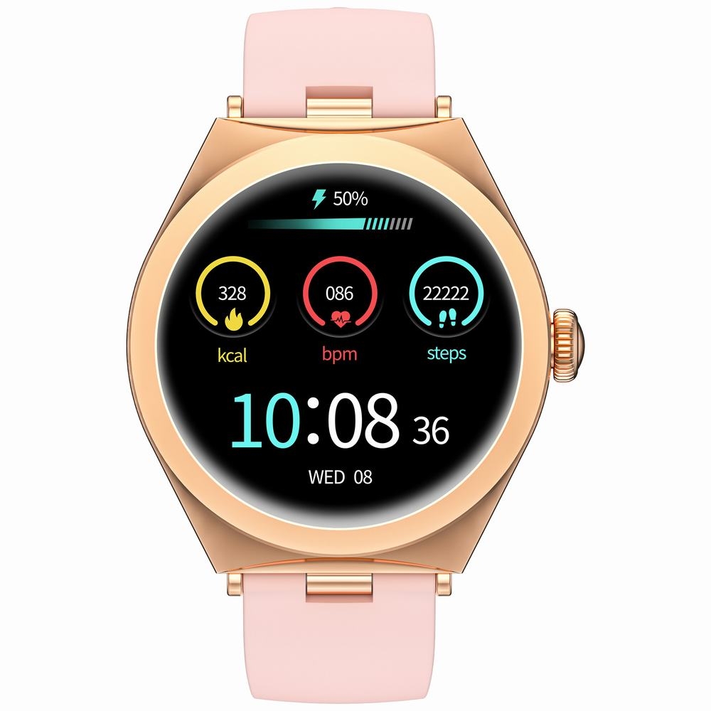 Smartwatch Gravity Różowe Złoto Różowy GT25-2 - obrazek 2