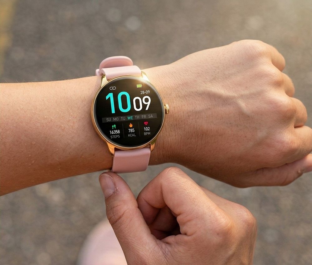 Smartwatch Gravity Złoty Pasek + Bransoleta GT31-1 - obrazek 3