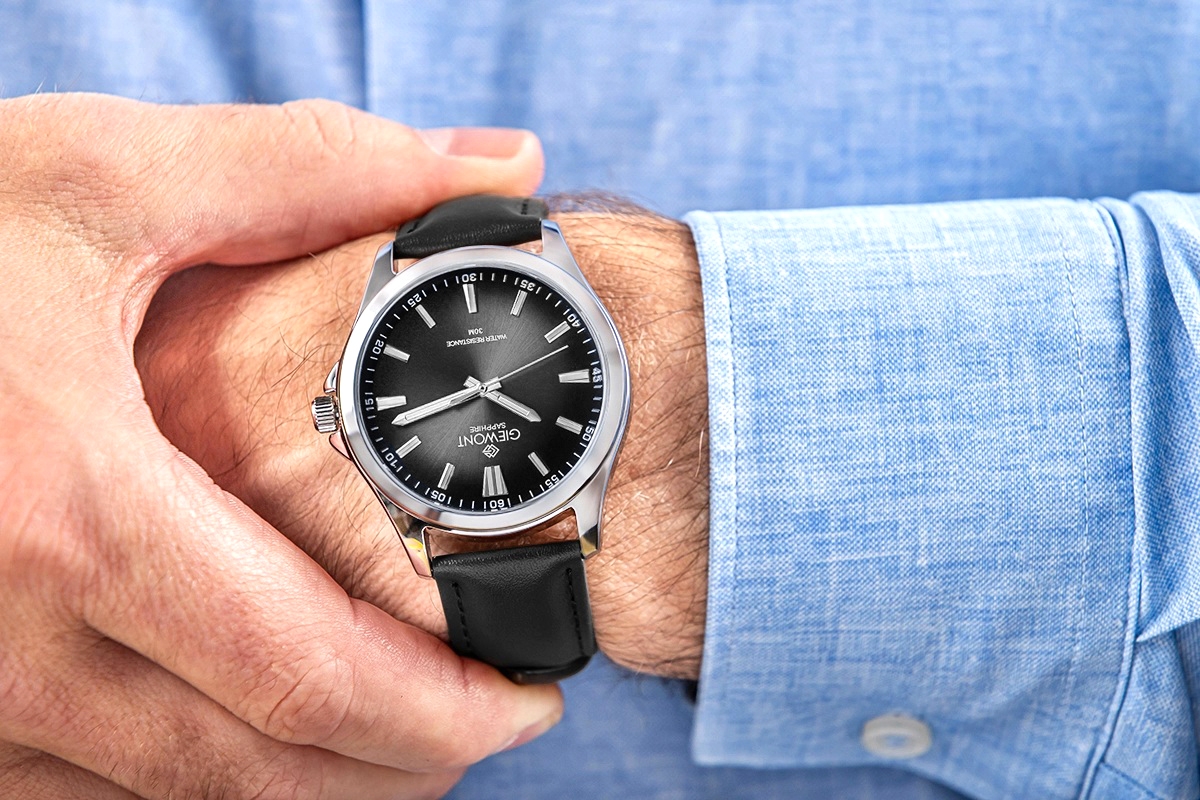 Zegarek Męski Giewont Elegance Sapphire Czarny GW5160-A2 - obrazek 3