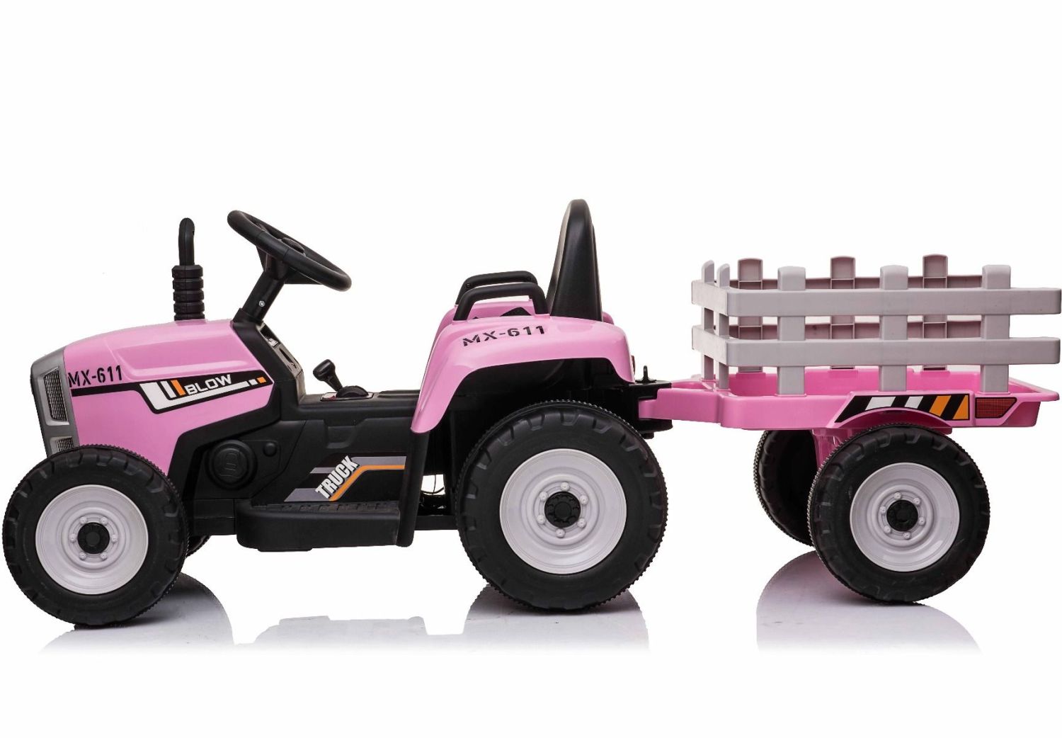 SUPER TRAKTOR BLOW - NA AKUMULATOR Z PRZYCZEPĄ, MIĘKKIE KOŁA, MIEKKIE SIEDZENIE, PILOT/XMX611 - obrazek 16