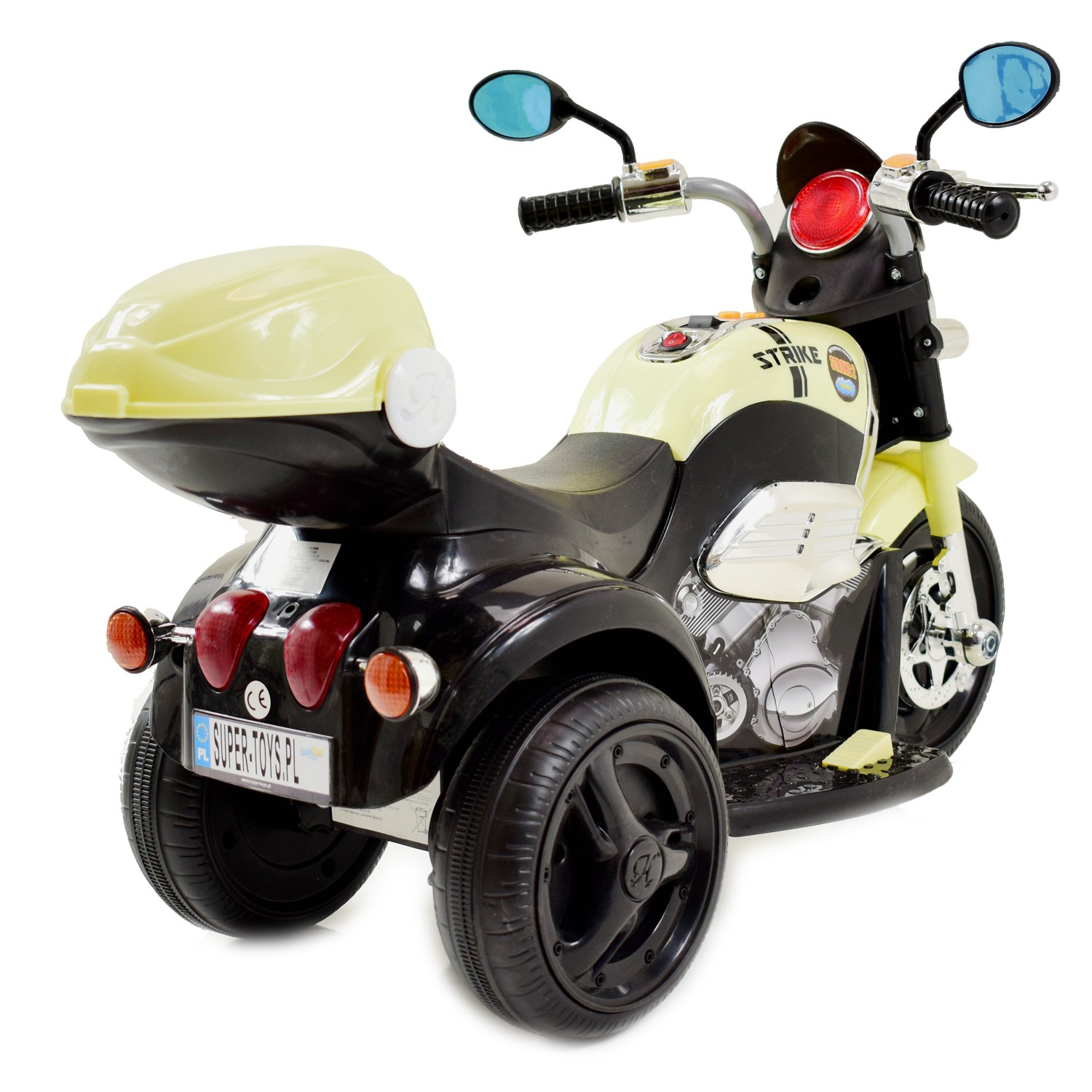 MOTOR CHOPPER STRIKE Z KUFERKIEM, KOGUTEM I POLICYJNYMI DŹWIĘKAMI/TR1508B - obrazek 22