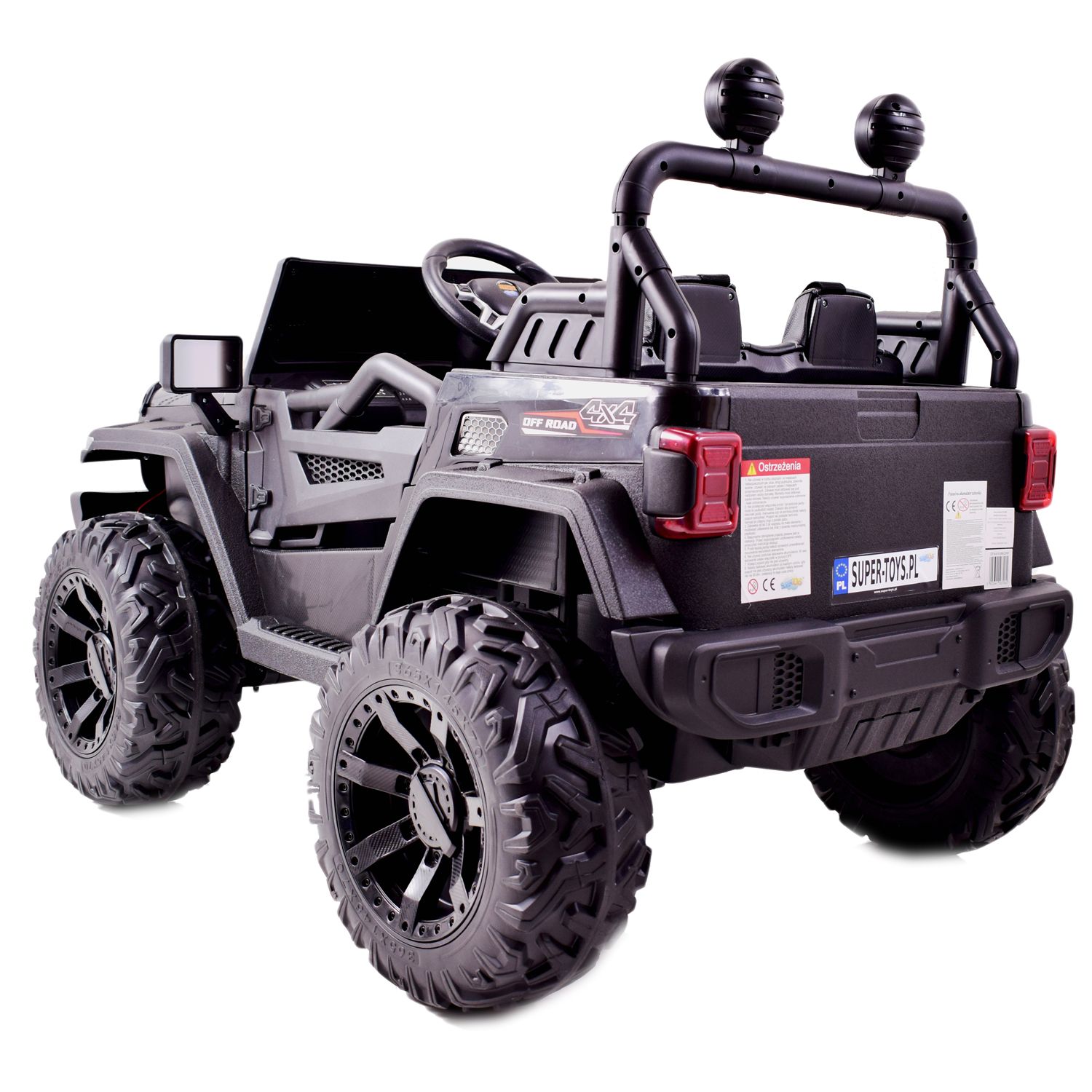 MEGA DŻIP OFF ROAD 4X4, MIĘKKIE KOŁA, MIĘKKIE SIEDZENIE, FUNKCJA BUJANIA, KLUCZYK,/HC8988 - obrazek 4
