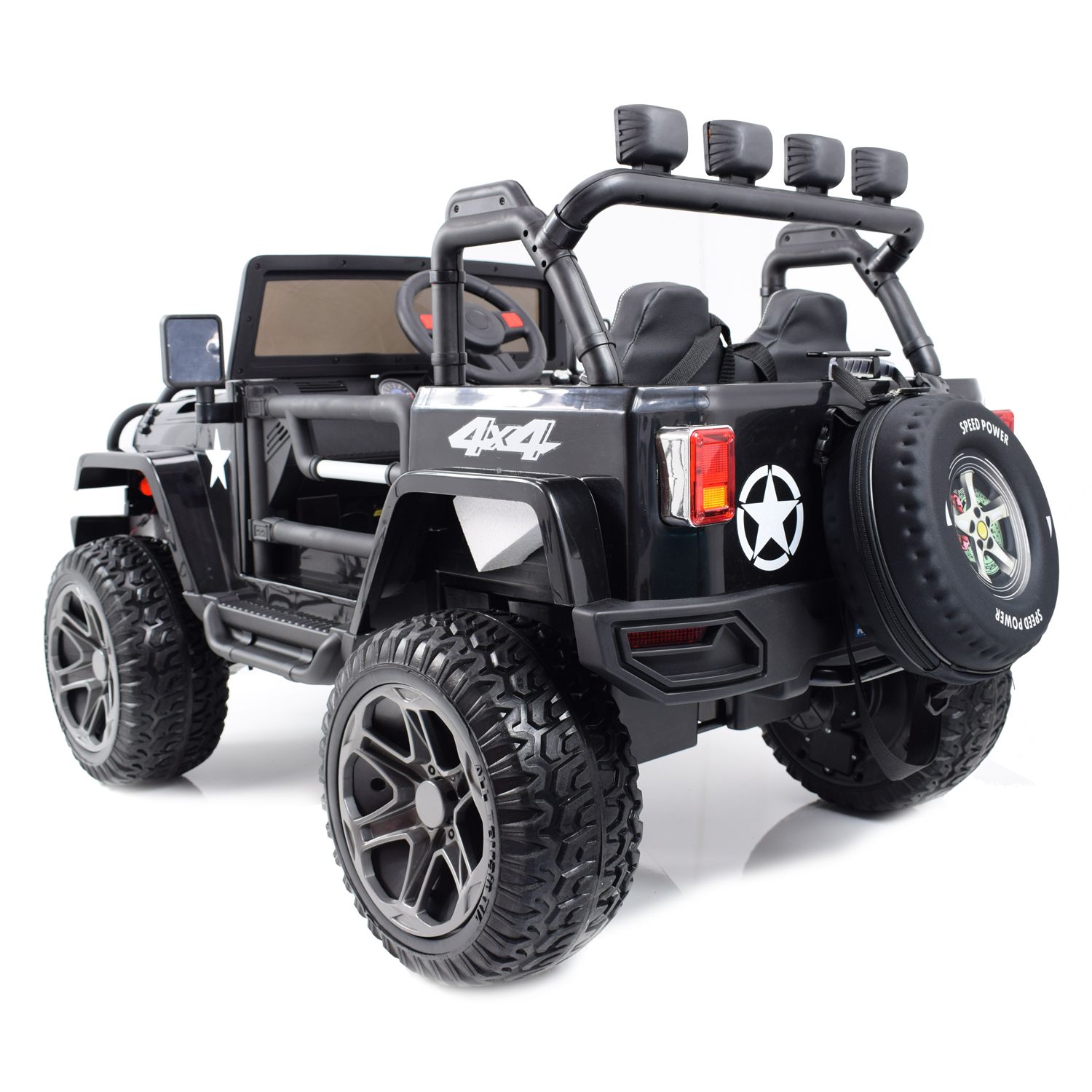 MEGA JEEP 4X4 Z REDUKTOREM NAPĘDU EXCLUSIVE 24 V, 480 WAT, WOLNY START,MIĘKKIE KOŁA /WXE1688-24V - obrazek 11