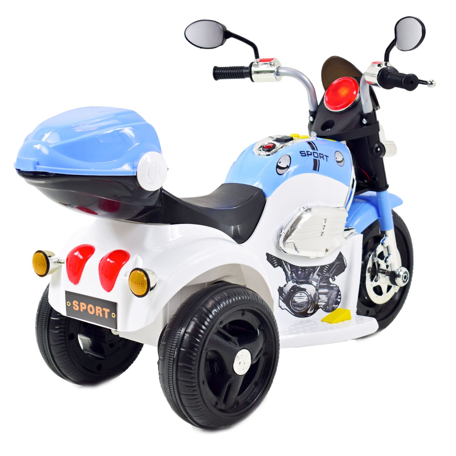 MOTOR CHOPPER SPORT Z KUFERKIEM, KOGUTEM I DŹWIĘKAMI/X818 - obrazek 15