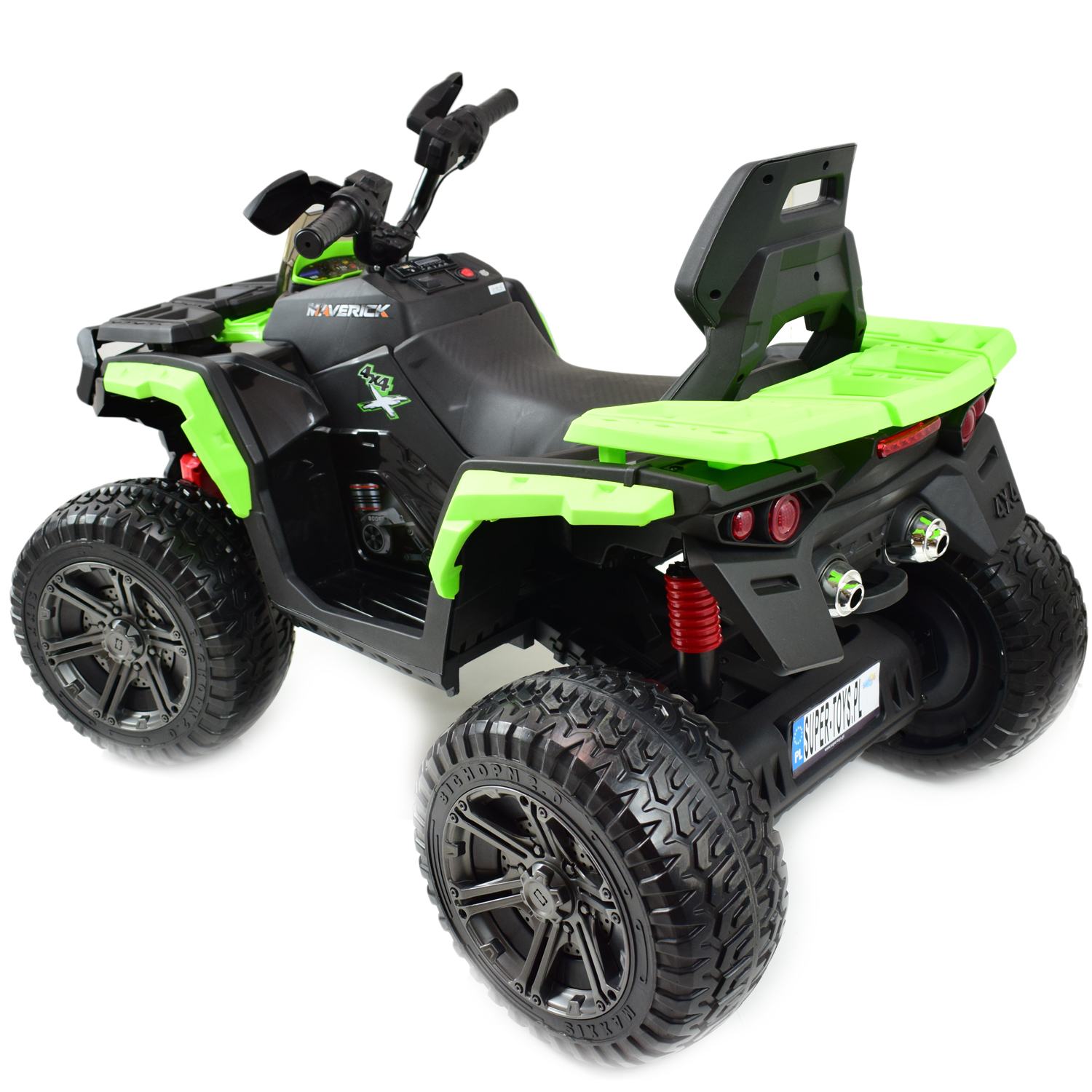 MEGA WIELKI QUAD MAVERICK Z NAPĘDEM 4X4, AMORTYZATORY, MIĘKKIE KOŁA, GAZ W MANETCE, HAMULEC/BBH3588 - obrazek 4