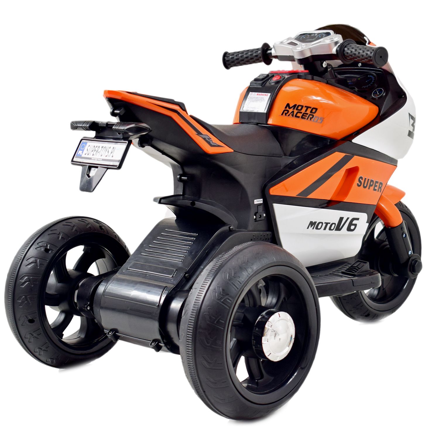 DUŻY MOTOR ŚCIGACZ STRONG 2 EXCLUSIVE, ŚWIECĄCE KOŁA, 3 KOŁOWY/HT5188 - obrazek 18