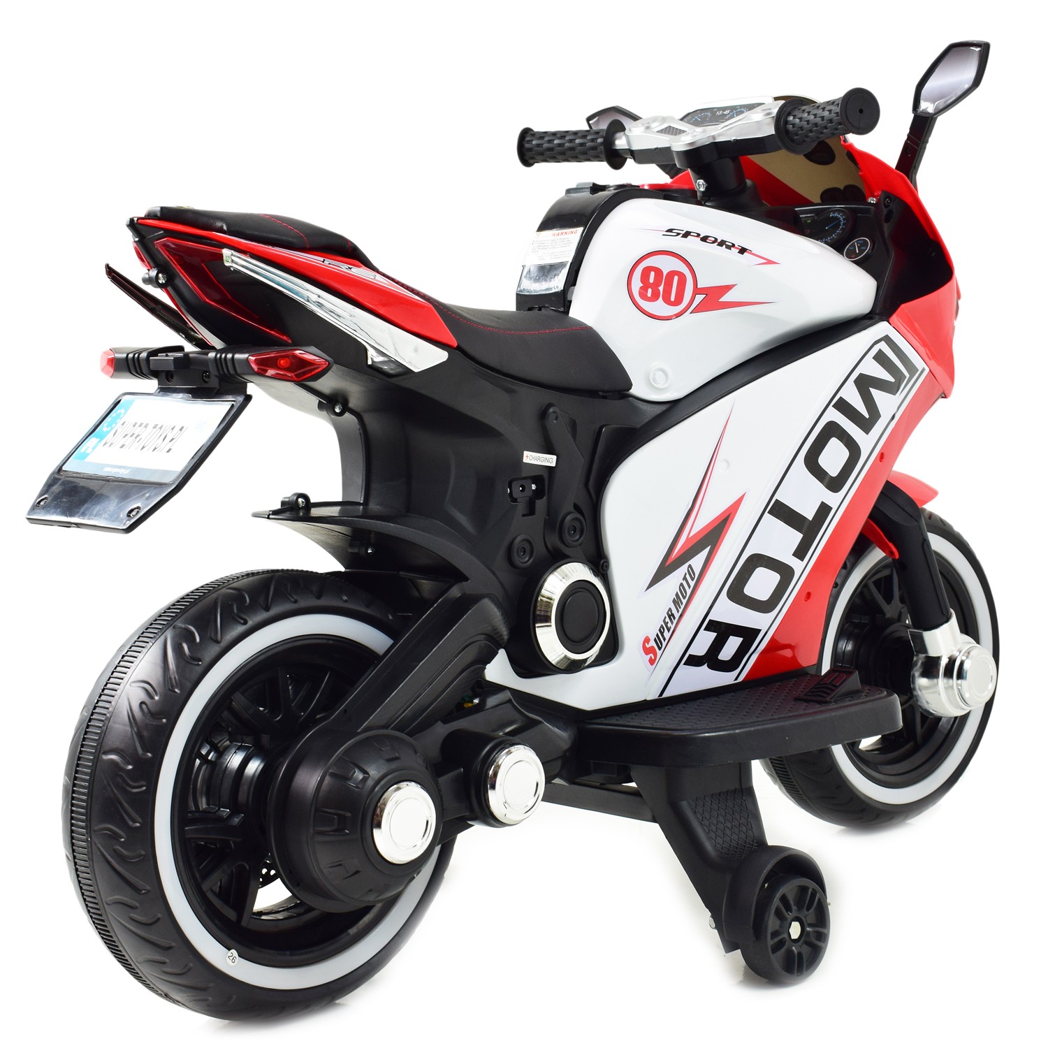DUŻY MOTOR ŚCIGACZ STRONG 2 EXCLUSIVE, ŚWIECĄCE KOŁA, 2 KOŁOWY/HT6188-2 - obrazek 4