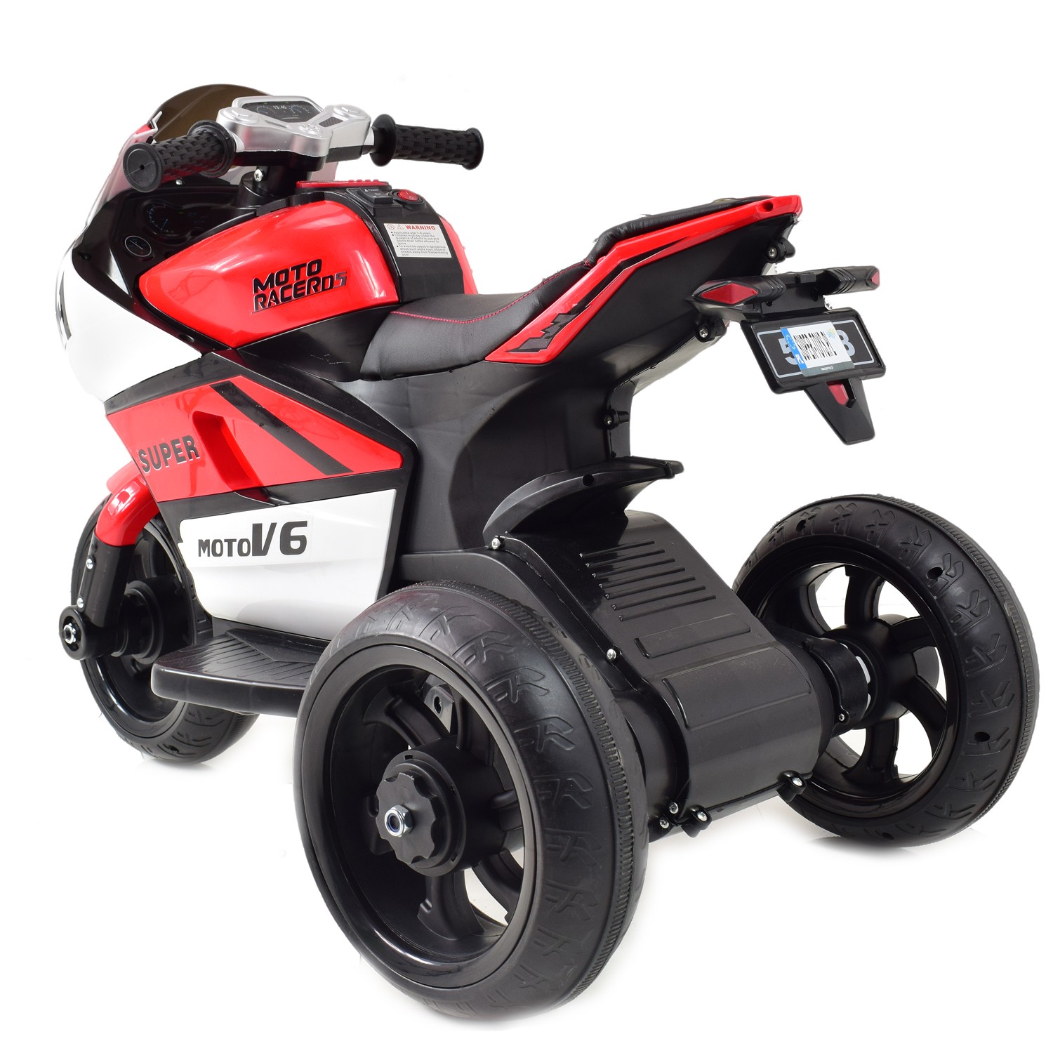 DUŻY MOTOR ŚCIGACZ STRONG 2 EXCLUSIVE, ŚWIECĄCE KOŁA, 3 KOŁOWY/HT5188 - obrazek 8