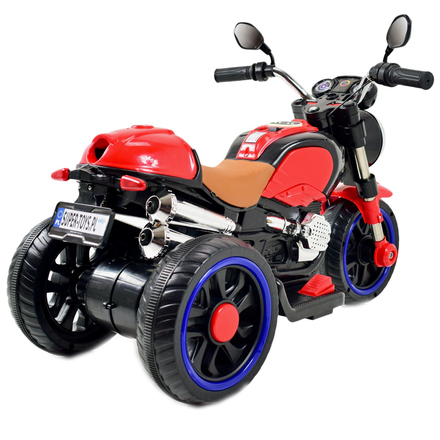 MOTOR 3 KOŁOWY KS - 2 SILNIKI, ŚWIECĄCE KOŁA, MIĘKKIE SIEDZENIE, GAZ W MANETCE/5189 - obrazek 4
