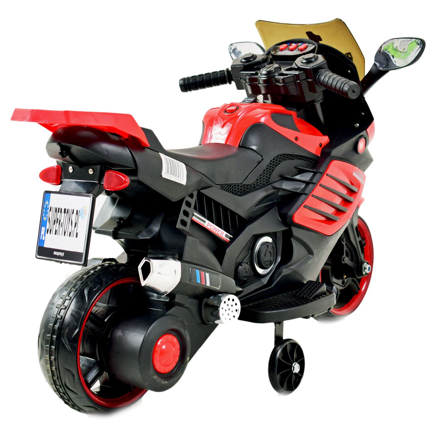 MOTOR ŚCIGACZ POWER168 - PIERWSZY MOTOREK DLA DZIECKA, ŚWIECĄCE KOŁA, /X168 - obrazek 4