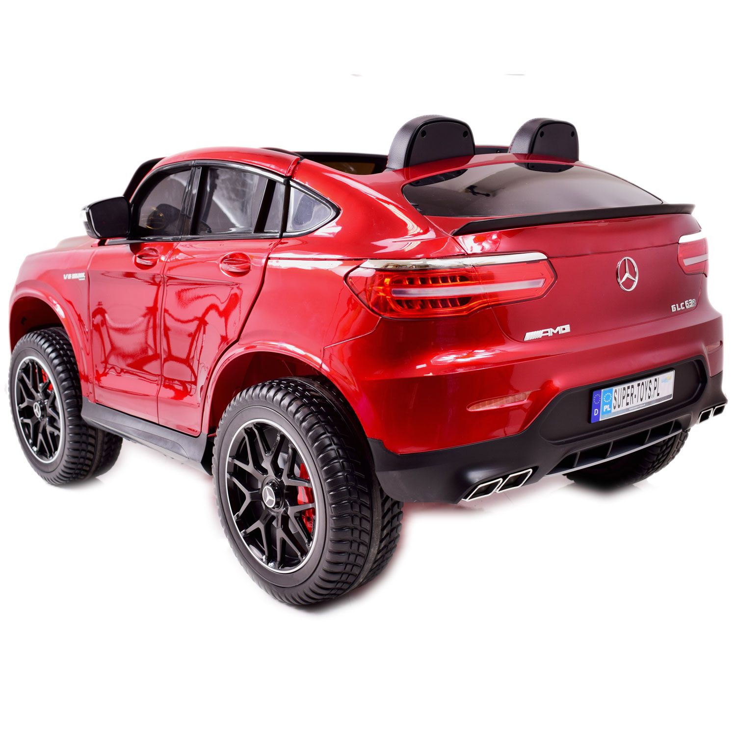 MERCEDES GLC 63S LICENCJA, 4X4, 2x12V, WALIZKA, MIĘKKIE KOŁA EVA, MIĘKKIE SIEDZENIE, LAKIER POLEROWANY, FULL OPCJA/XMX608 - obrazek 5