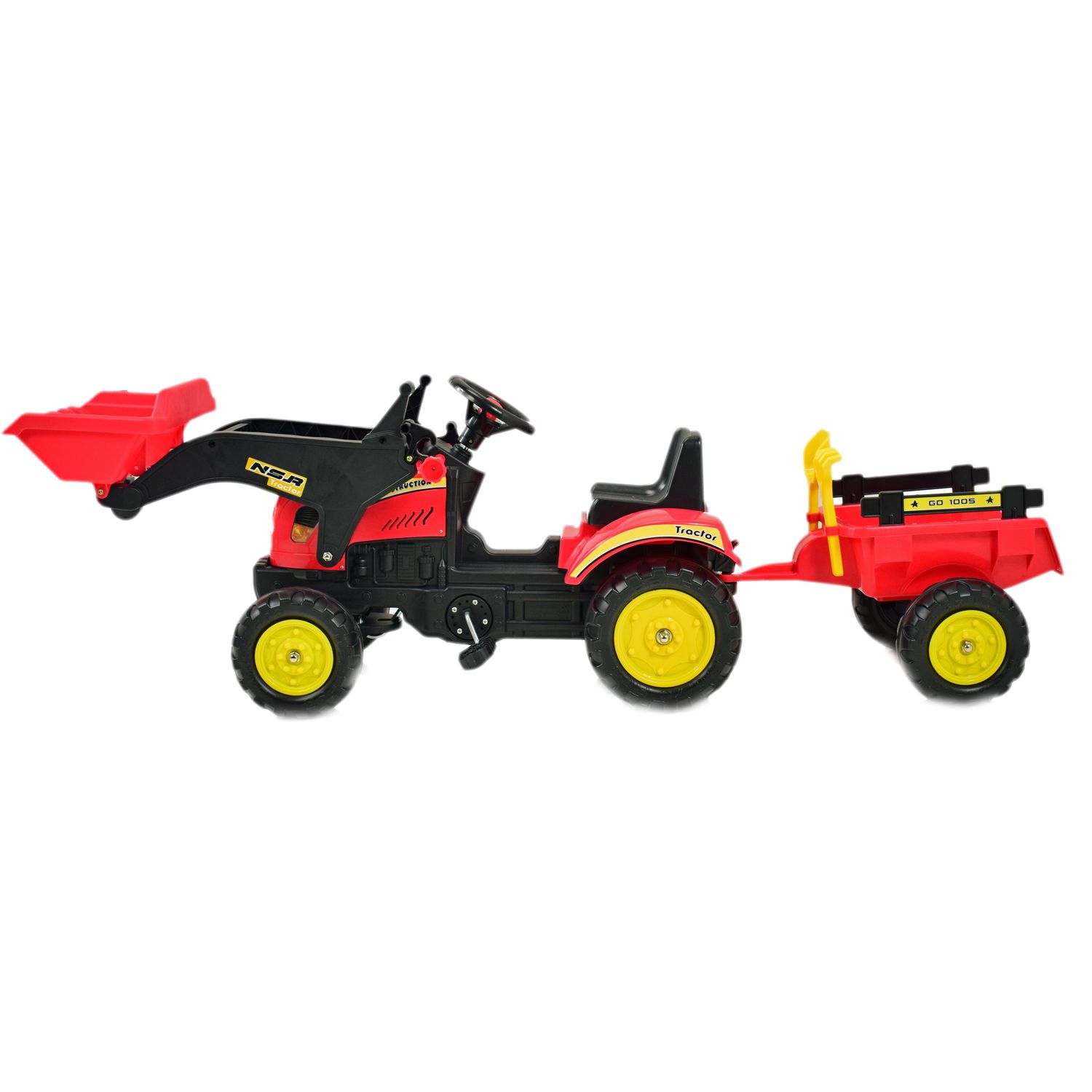 TRAKTOR NA PEDAŁY Z PRZYCZEPĄ I ŁYŻKĄ /TR3005 - obrazek 5