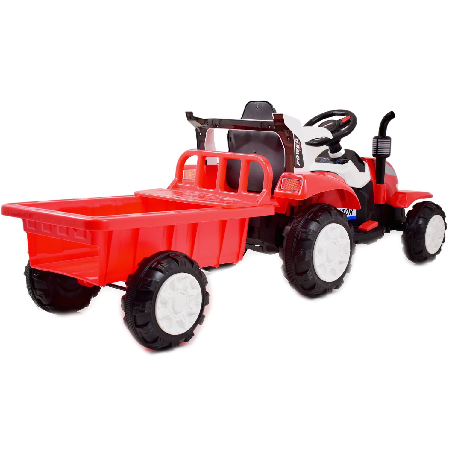 TRAKTOR NA AKUMULATOR Z PRZYCZEPĄ, MIĘKKIE SIEDZENIE,/698 - obrazek 4