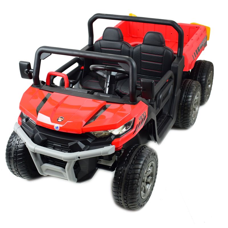 BUGGY 6 KOŁOWY DLA 2 DZIECI, ELEKTRYCZNA WYWROTKA, MIĘKKIE KOŁA, MIĘKKIE SIEDZENIE, 400 WAT/XMX623B - obrazek 7
