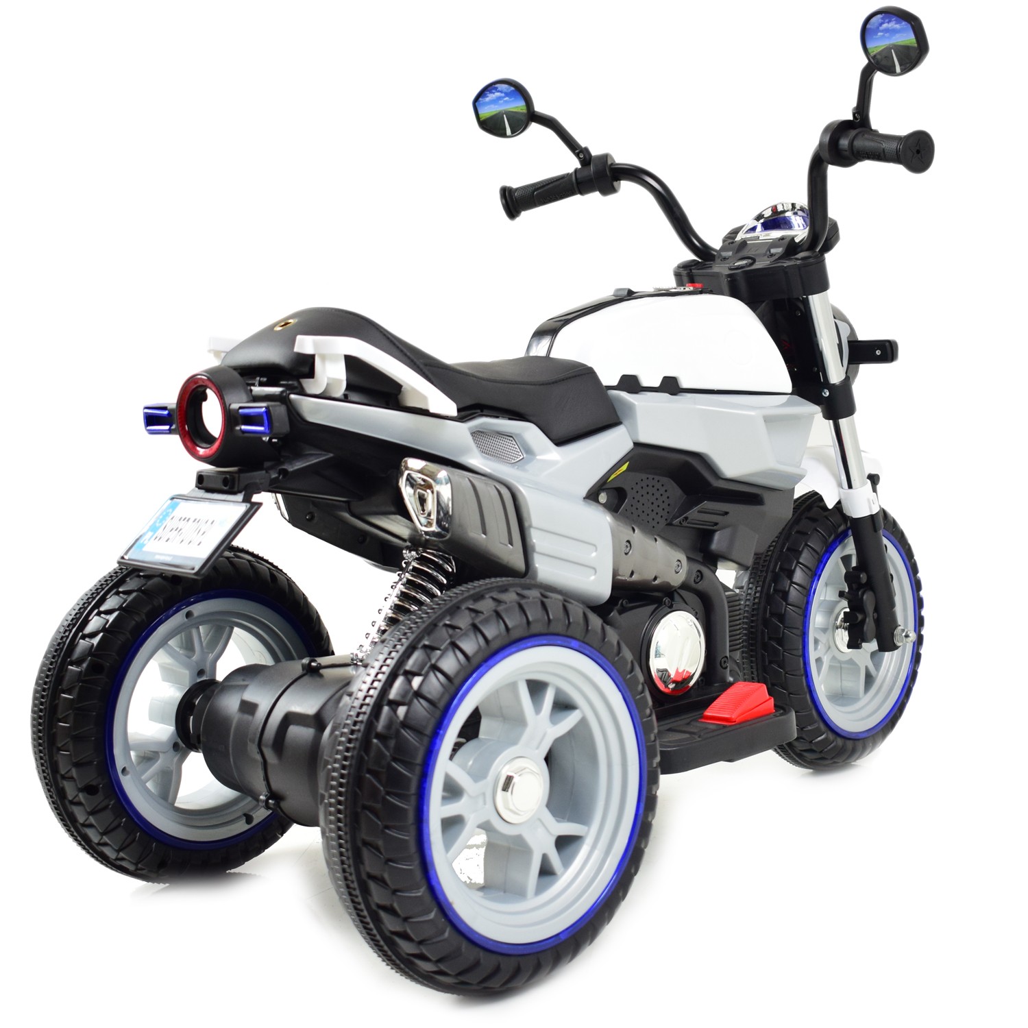 NAJNOWSZY WIELKI MOTOR , ŚWIECĄCE KOŁA, PANEL, DŹWIĘKI, SKÓRA/8188FL - obrazek 11