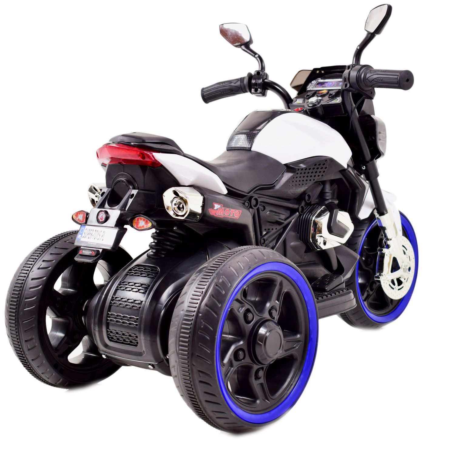 MOTOR MOTO 3 KOŁOWY, ŚWIECĄCE KOŁA, GAZ W MANETCE/BH818 - obrazek 4