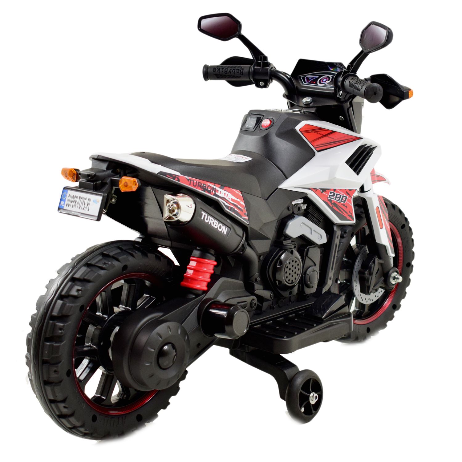 NAJNOWSZY PIERWSZY AKUMULATOROWY MOTOREK CROSSOWY TURBON, MIĘKKIE SIEDZENIE, GAZ W RĄCZCE, HAMULEC/DLS09-HAND - obrazek 8