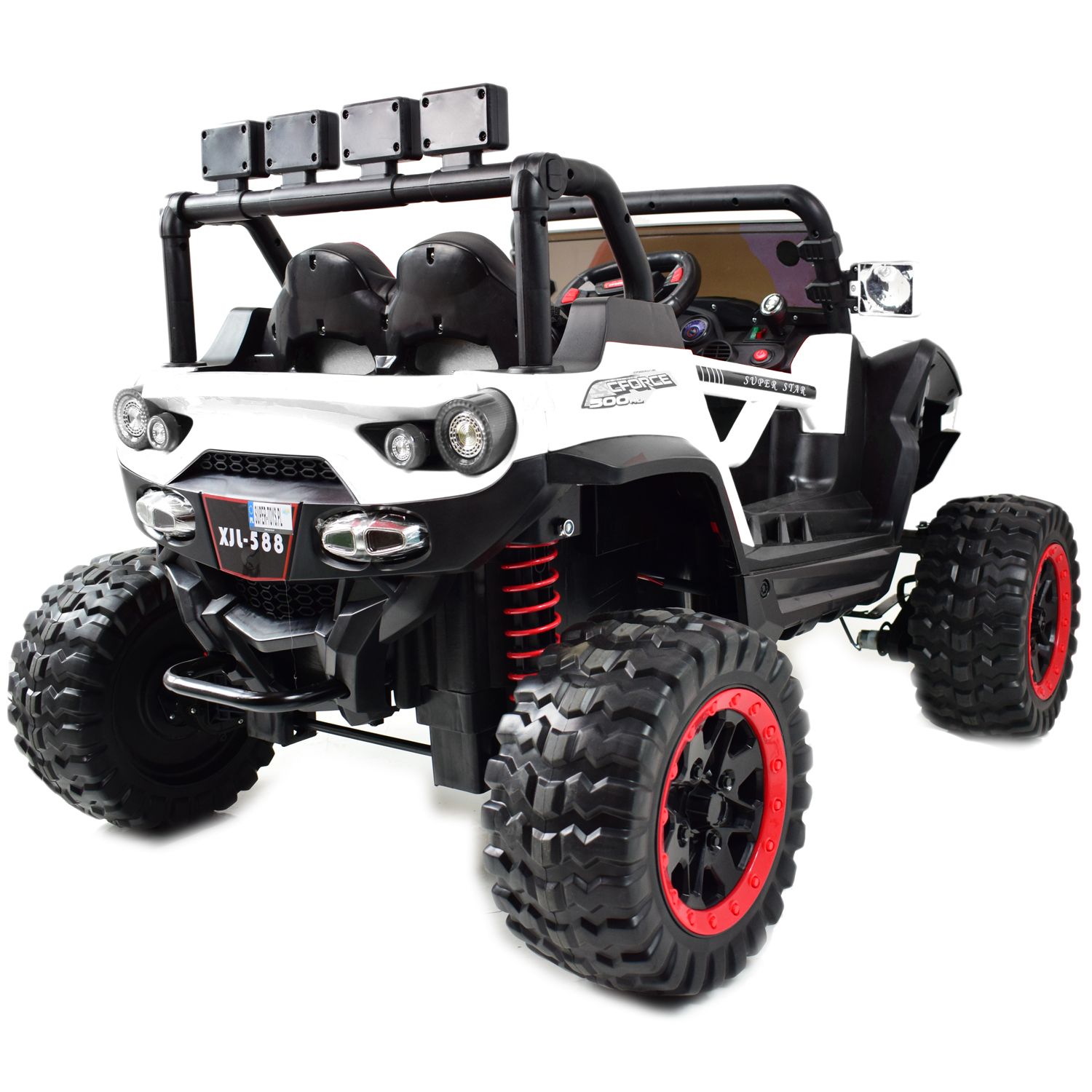 MEGA AUTO CFORCE 4X4 , METALOWE AMORTYZATORY, FUNKCJA BUJANIA, KLIMATYZACJA MIĘKKIE KOŁA EVA, MIĘKKIE SIEDZENIE FULL OPCJA /XJL588 - obrazek 11