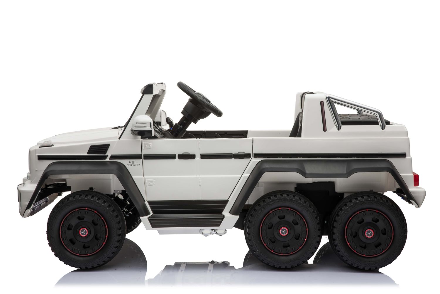 MEGA POJAZD- ORYGINALNY MERCEDES G63, NAPĘD 6X6, MIĘKKIE KOŁA, MIĘKKIE SIEDZENIE, SIEDZENIE DLA RODZICA, 12v14AH/SX-1888 - obrazek 4